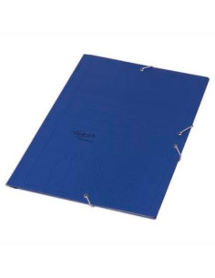 FABRISA CARPETA DE GOMAS AZUL BASICA CON TRES SOLAPAS CUARTO