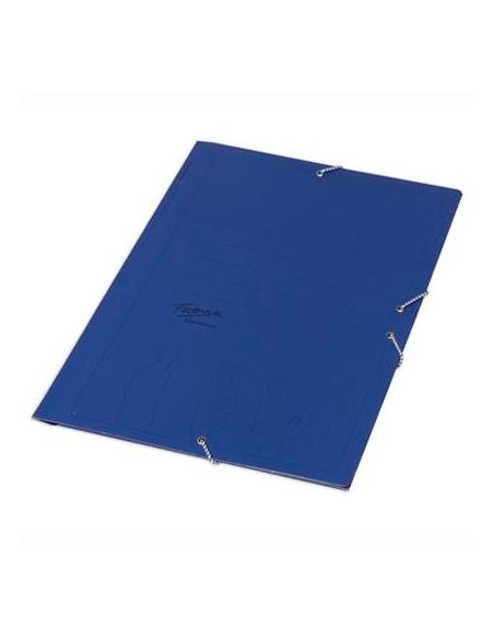 FABRISA CARPETA DE GOMAS AZUL BASICA CON TRES SOLAPAS CUARTO