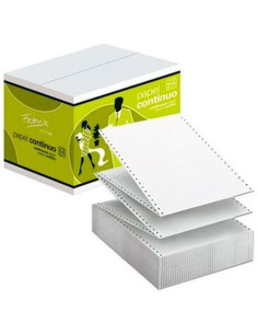FABRISA PAPEL CONTINUO AUTOCOPIATIVO 240X11 2 HOJAS 2 TREPADOS BLANCO -CAJA 1500 PLIEGOS-