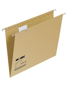 FADE CARPETA COLGANTE FOLIO PROLONGADO VISOR SUPERIOR CETIQUETAS CARTULINA KRAFT ECO
