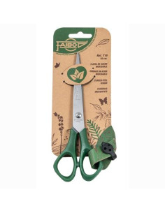 FAIBO TIJERAS OFICINA 16CM SIMÉTRICAS MANGO DE PLÁSTICO VERDE OSCURO