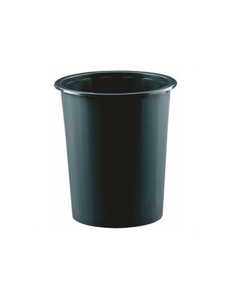 PAPELERA PLASTICO CERRADA FAIBO 14 L NEGRA