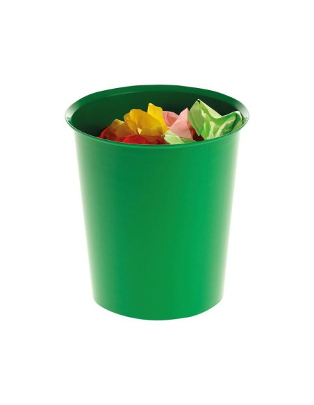 PAPELERA PLASTICO CERRADA FAIBO 14 L VERDE