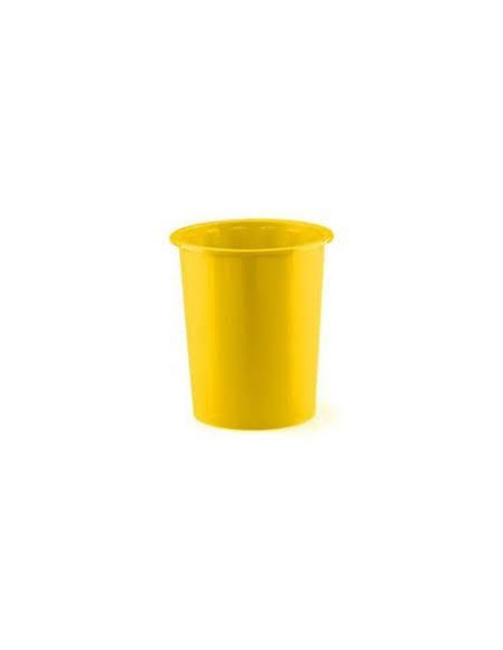 PAPELERA PLASTICO CERRADA FAIBO 14 L AMARILLO