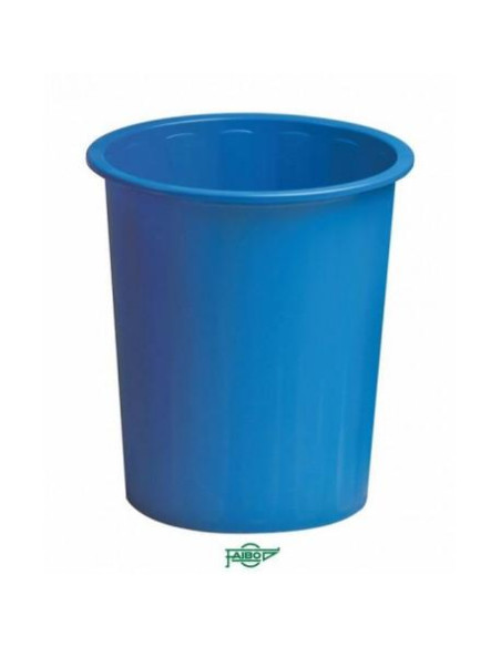 PAPELERA PLASTICO CERRADA FAIBO 14 L AZUL