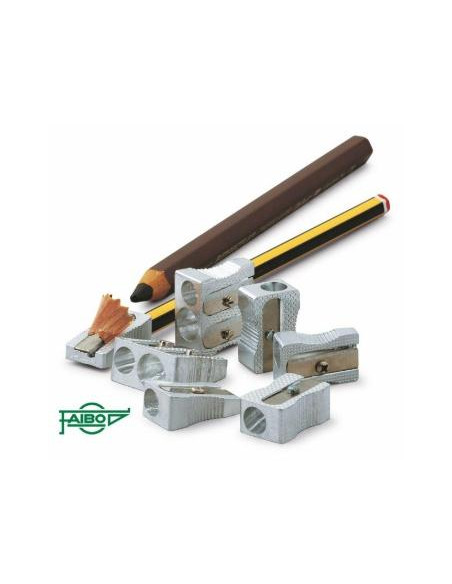 FAIBO AFILALÁPICES FORMA DE CUÑA DOBLE USO PARA LÁPICES HASTA 10MM -12 UD-