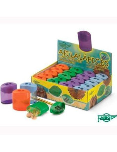 FAIBO AFILALÁPICES CON DEPÓSITO DOBLE USO PAR LÁPICES FINOS Y GRUESOS CSURTIDOS EXPOSITOR 20 UD