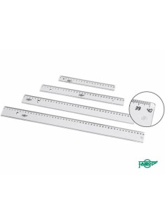 FAIBO REGLA ESCOLAR 30CM TRANSPARENTE