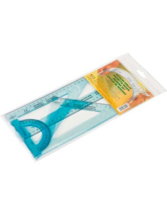 FAIBO REGLAS IRROMPIBLES 30CM TRANSPARENTE KIT 4 PIEZAS