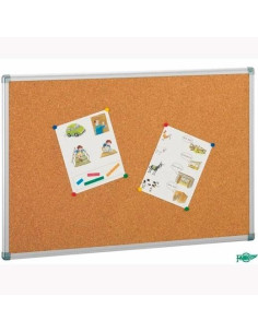 FAIBO TABLERO CORCHO SOLIDO 90X120CM MARCO DE ALUMINIO 4MM