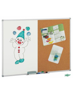 FAIBO PIZARRA DOBLE USO CORCHOBLANCA MARCO DE ALUMINIO 60X90CM