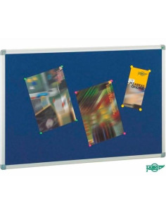 FAIBO TABLERO CORCHO 90X120CM MARCO DE ALUMINIO TAPIZADO EN TEXTIL GRIS