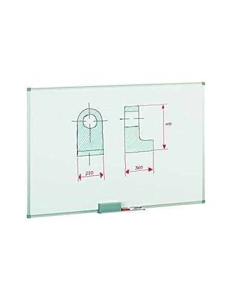 FAIBO PIZARRA BLANCA ACERO LACADO BLANCO MARCO DE ALUMINIO 60X90 CM