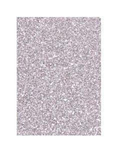 FAMA GOMA EVA 50X70CM GROSOR 2MM GLITTER PLATA