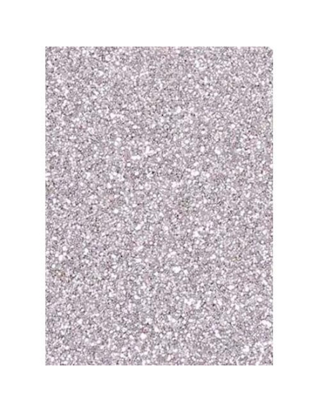 FAMA GOMA EVA 50X70CM GROSOR 2MM GLITTER PLATA