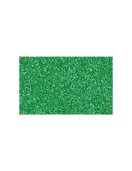 FAMA GOMA EVA 50X70CM GROSOR 2MM GLITTER VERDE PACK 10 UD