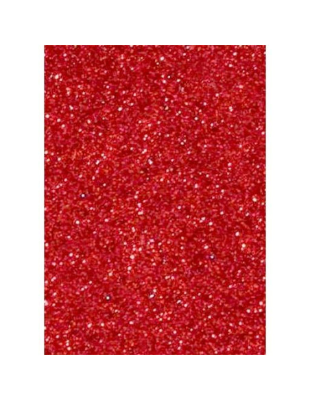 FAMA GOMA EVA 50X70CM GROSOR 2MM GLITTER ROJO