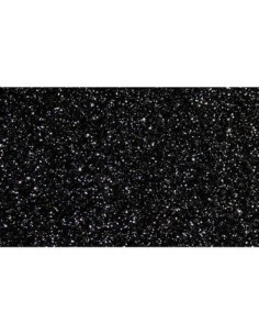 FAMA GOMA EVA 50X70CM GROSOR 2MM GLITTER NEGRO PACK 10 UD