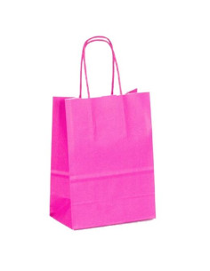 FAMA BOLSA DE ASA RETORCIDA 125GR 15X8X21CM PAPEL MAGENTA