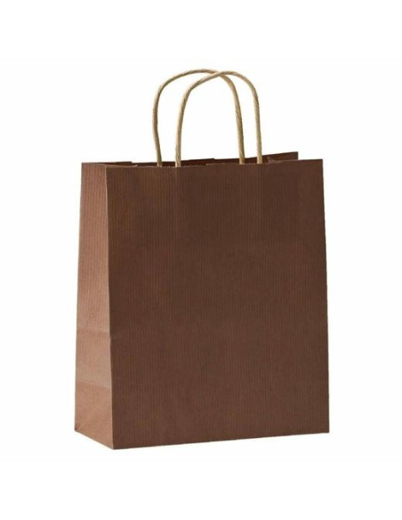FAMA BOLSA DE ASA RETORCIDA 125GR 31X11X42CM PAPEL MARRON