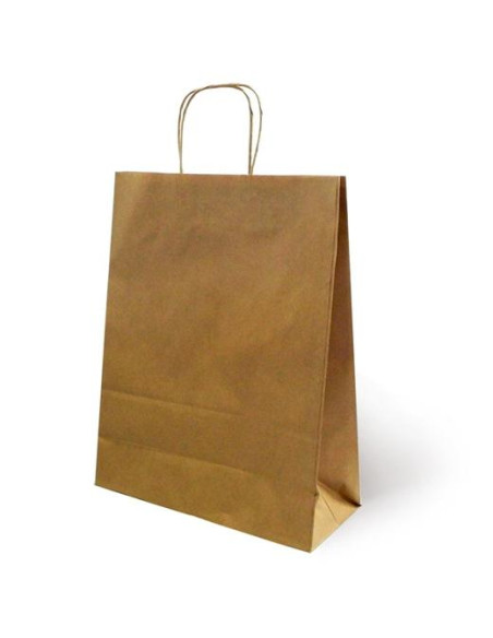FAMA BOLSA DE ASA RETORCIDA 125GR 31X11X42CM PAPEL KRAFT