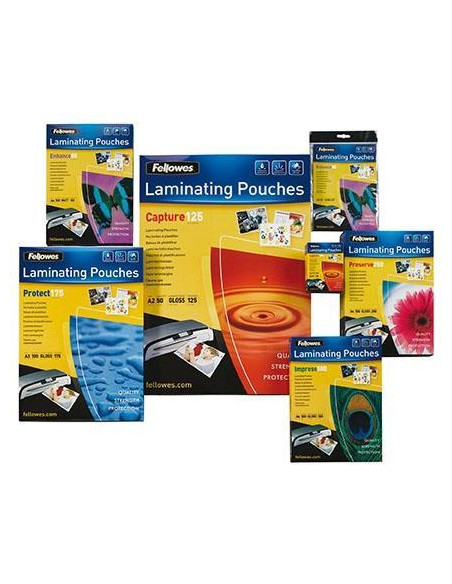 FELLOWES FUNDAS DE PLASTIFICAR 100 MICRAS A3 BRILLO PACK 100 UD