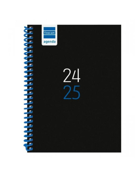 FINOCAM AGENDA PARA ESTUDIANTES DIVA ESPIRAL 8 SVH NEGRO 2024-2025