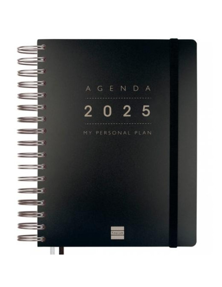 FINOCAM AGENDA ESPIRAL TEMPUS 16 MESES 4 SVV CIERRE CGOMA NEGRO 2024-2025