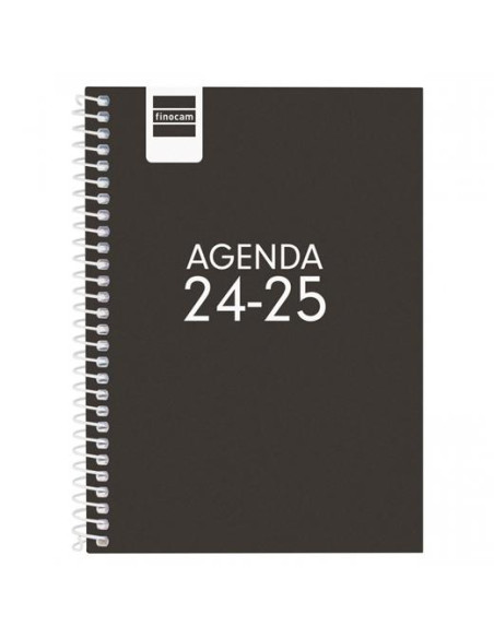 FINOCAM AGENDA PARA ESTUDIANTES COOL ESPIRAL 8 SVH NEGRO 2024-2025
