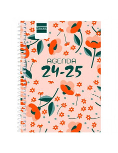FINOCAM AGENDA PARA ESTUDIANTES COOL ESPIRAL 8 SVH FLORAL 2024-2025