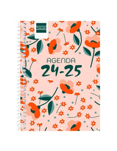 FINOCAM AGENDA PARA ESTUDIANTES COOL ESPIRAL 8 SVH FLORAL 2024-2025