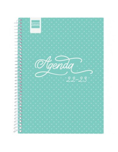 FINOCAM AGENDA ESCOLAR COOL 14 SVH ESPIRAL CARTÓN FORRADO TURQUESA 2022-2023