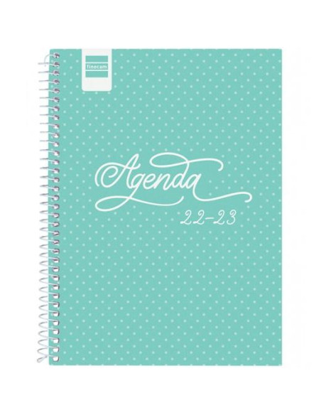 FINOCAM AGENDA ESCOLAR COOL 14 SVH ESPIRAL CARTÓN FORRADO TURQUESA 2022-2023