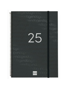 FINOCAM AGENDA ANUAL YEAR ESPIRAL E40-210X297MM SVV NEGRO 2025