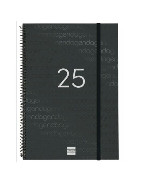 FINOCAM AGENDA ANUAL YEAR ESPIRAL E40-210X297MM SVV NEGRO 2025