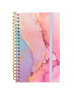 FINOCAM AGENDA ANUAL DESIGN COLLECTION ESPIRAL E3-79X127MM SVH GOLDY 2025