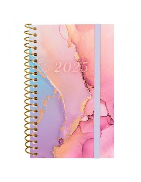 FINOCAM AGENDA ANUAL DESIGN COLLECTION ESPIRAL E3-79X127MM SVH GOLDY 2025