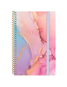 FINOCAM AGENDA ANUAL DESIGN COLLECTION ESPIRAL E5-117X181MM SVH GOLDY 2025