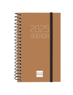 FINOCAM AGENDA ANUAL OPAQUE ESPIRAL E3-79X127MM SVH MARRÓN 2025