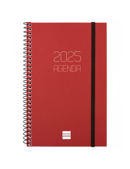 FINOCAM AGENDA ANUAL OPAQUE ESPIRAL E5-117X181MM SVH BURDEOS 2025