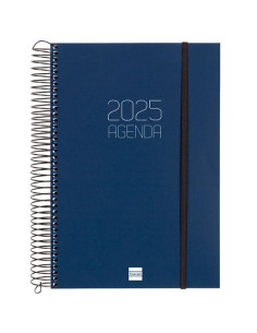 FINOCAM AGENDA ANUAL OPAQUE ESPIRAL E11-165X242MM 1DP AZUL 2025