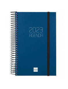 FINOCAM AGENDA ANUAL ESPIRAL OPAQUE E5 DIA PAGINA 117X181MM 2023 AZUL