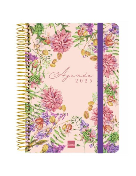 FINOCAM AGENDA ANUAL CLOE ESPIRAL E10-155X212MM 1DP NEGRO 2025