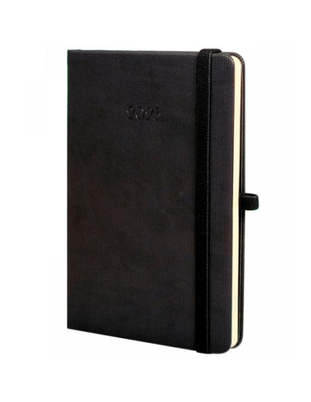 FINOCAM AGENDA ANUAL MINIMAL TEXTURA M4-118X168MM SVH NEGRO 2025