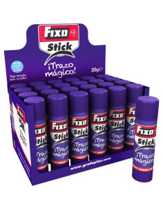 FIXO PEGAMENTO EN BARRA 20GR TRAZO MÁGICO MORADO CAJA EXPOSITORA -24UD-