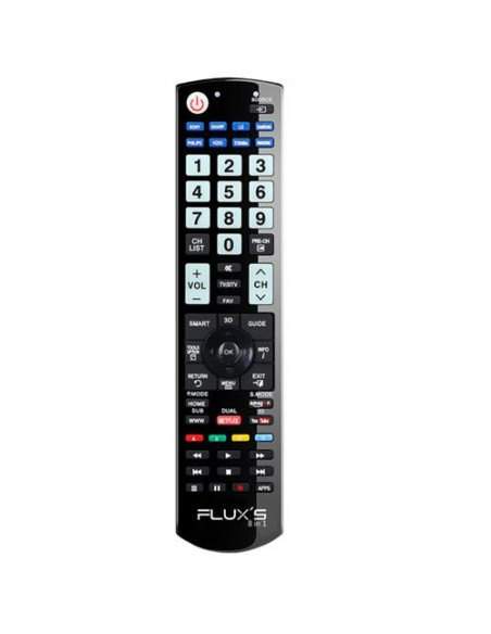 FLUX´S MANDO A DISTANCIA 8 EN 1 INALAMBRICO UNIVERSAL NEGRO