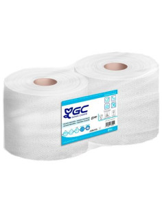 GC BOBINA INDUSTRIAL GOFRADO CELULOSA 2 CAPAS 1500450M PACK 2U BLANCO