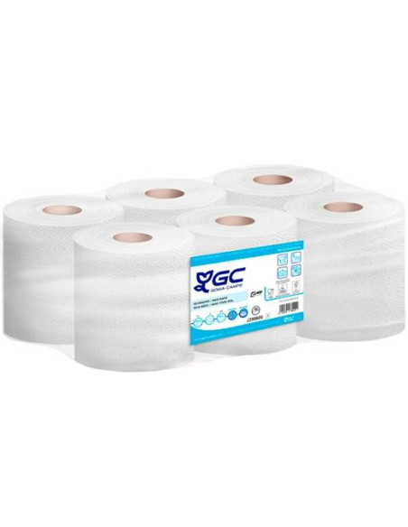 GC BOBINA SECAMANOS 2 CAPAS 477143M  PACK 6 FSC BLANCO