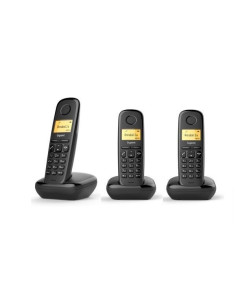 GIGASET TELEFONO INALAMBRICO A170 TRIO NEGRO DECT DIGITAL