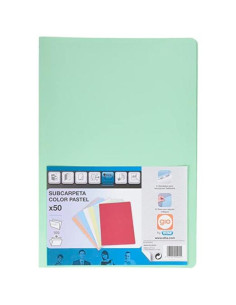 GIO SUBCARPETA SIMPLE CARTULINA FOLIO 180GR VERDE PASTEL -50U-